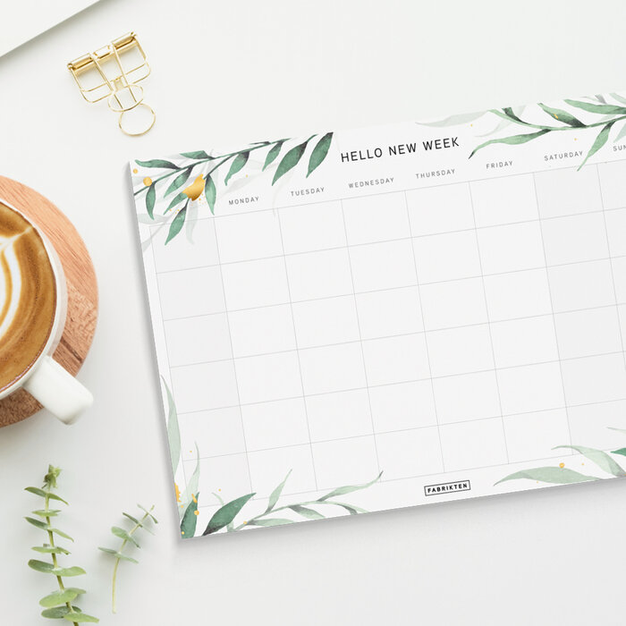 Fabrikten verjaardagskalender + weekplanner Botanisch Goud Bundel A4