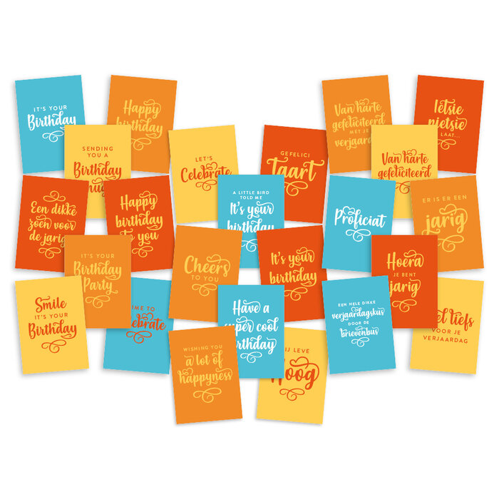 Ansichtkaartenset Party - 24 stuks A6