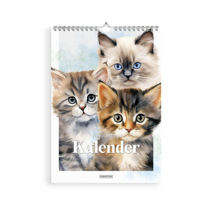 Verjaardagskalender Katten A4