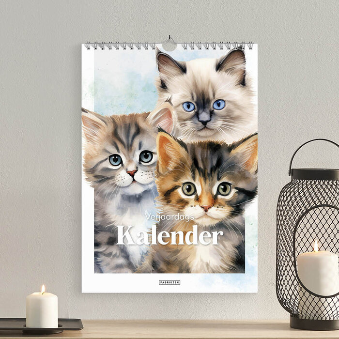 Verjaardagskalender Katten A4