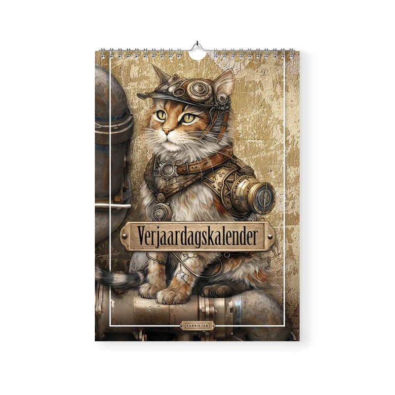 Verjaardagskalender Steampunk A4