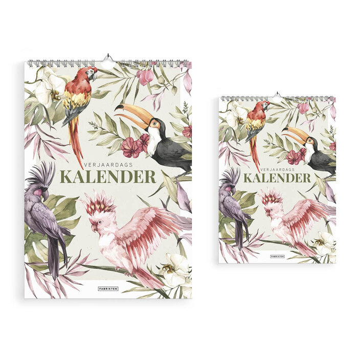 Verjaardagskalender Tropisch A4