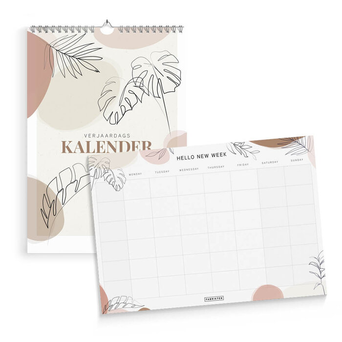 Fabrikten verjaardagskalender + weekplanner Terra Bundel A4
