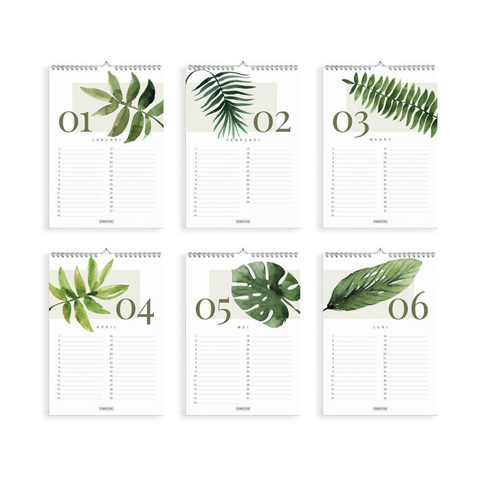Fabrikten verjaardagskalender + weekplanner Botanisch Bundel A4