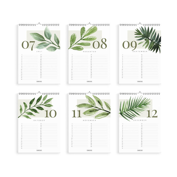 Fabrikten verjaardagskalender + weekplanner Botanisch Bundel A4