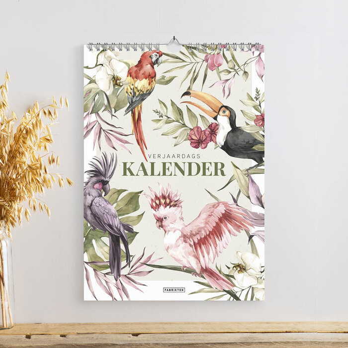 Fabrikten verjaardagskalender + weekplanner Tropisch bundel A4