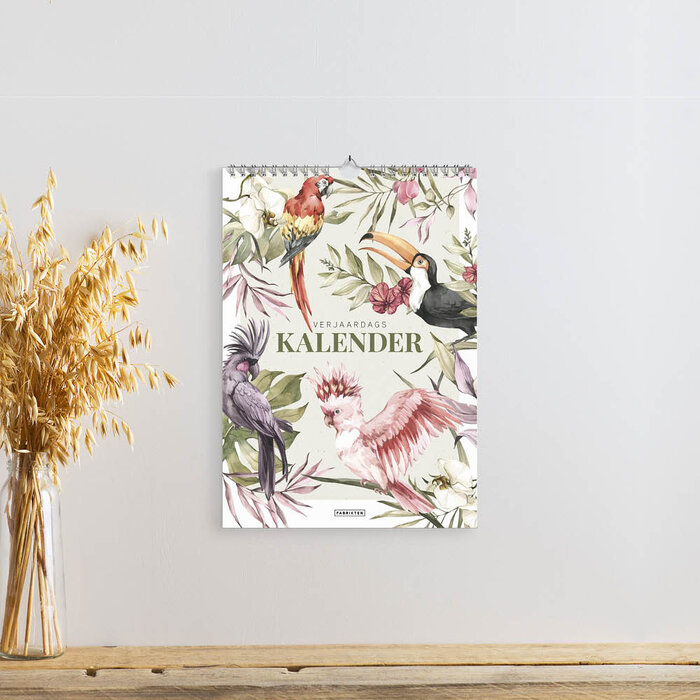 Verjaardagskalender compact Tropisch A5