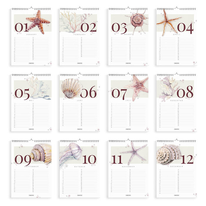 Verjaardagskalender compact Strand A5