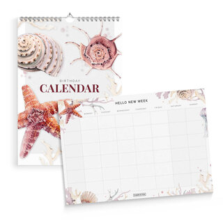 Verjaardagskalender + weekplanner Strand