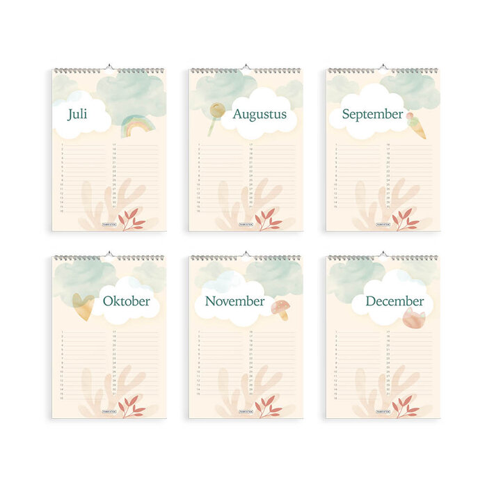 Verjaardagskalender Baby A4