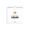 Verjaardagskalender Love 21x21 cm – Minimalistische vierkante kalender