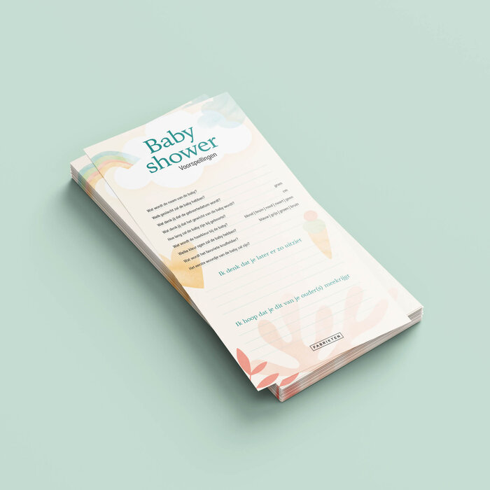 Babyshower invulkaarten set - Baby unisex