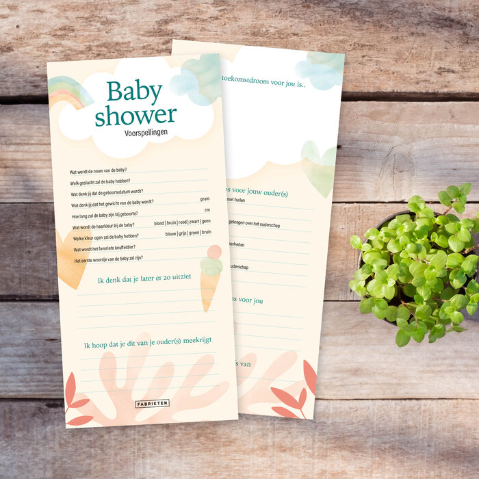Babyshower invulkaarten set - Baby unisex