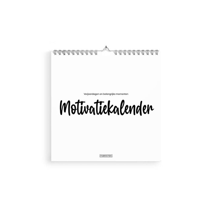 Duurzame verjaardagskalender Motivatie 21x21 cm – Minimalistische vierkante kalender