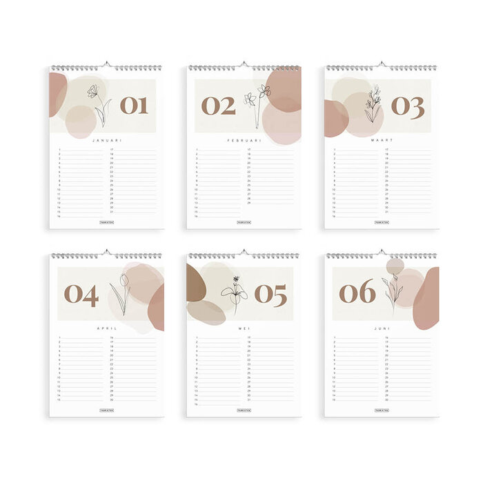 Fabrikten verjaardagskalender + weekplanner Terra Bundel A4