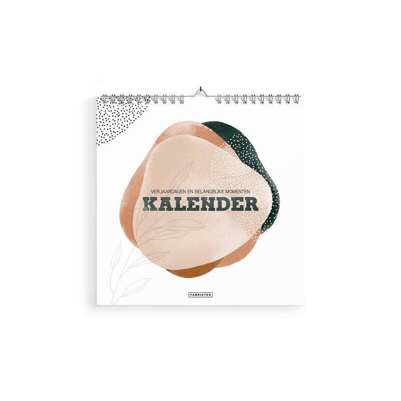 Duurzame verjaardagskalender Zen 21x21 cm – Minimalistische vierkante kalender