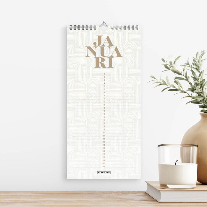 Verjaardagskalender Deco 14x29,7cm