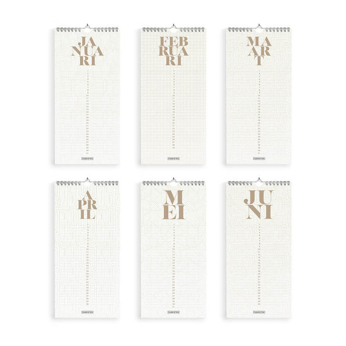 Verjaardagskalender Deco 14x29,7cm