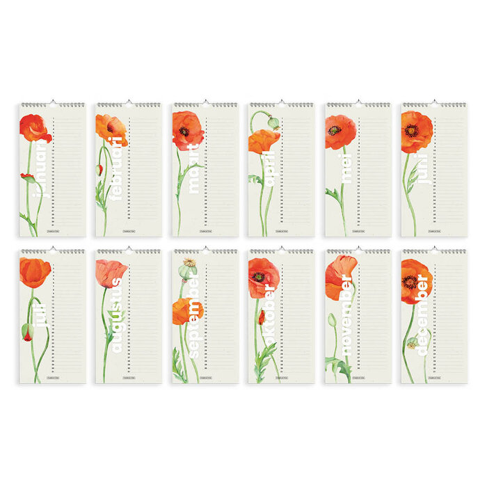 Verjaardagskalender Poppy 14x29,7cm
