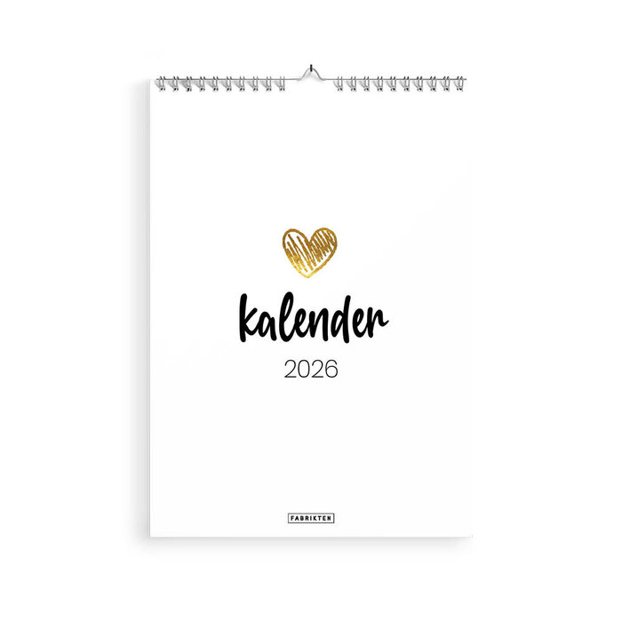 A4 Jaarkalender 2026 Love
