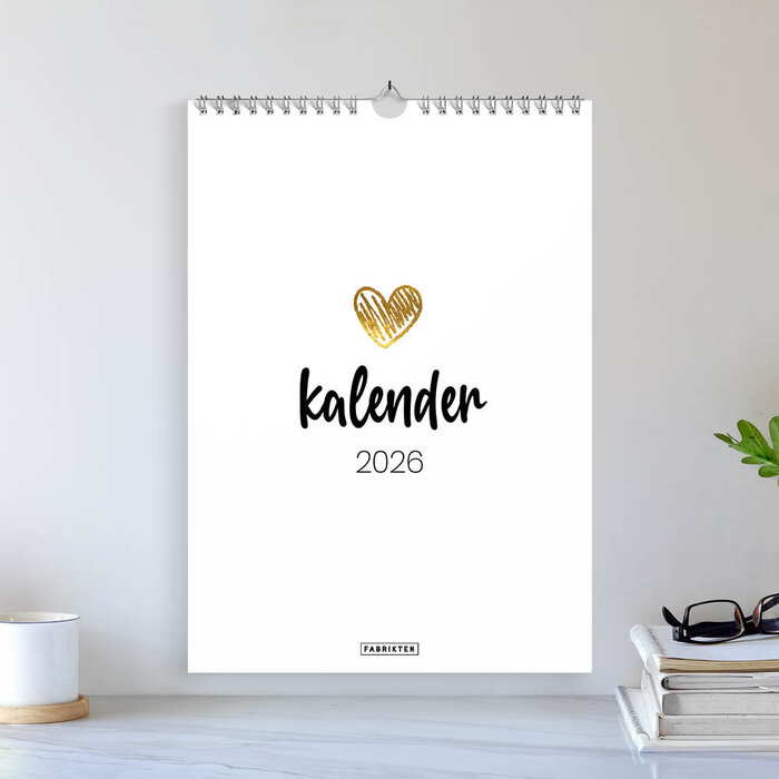 A4 Jaarkalender 2026 Love
