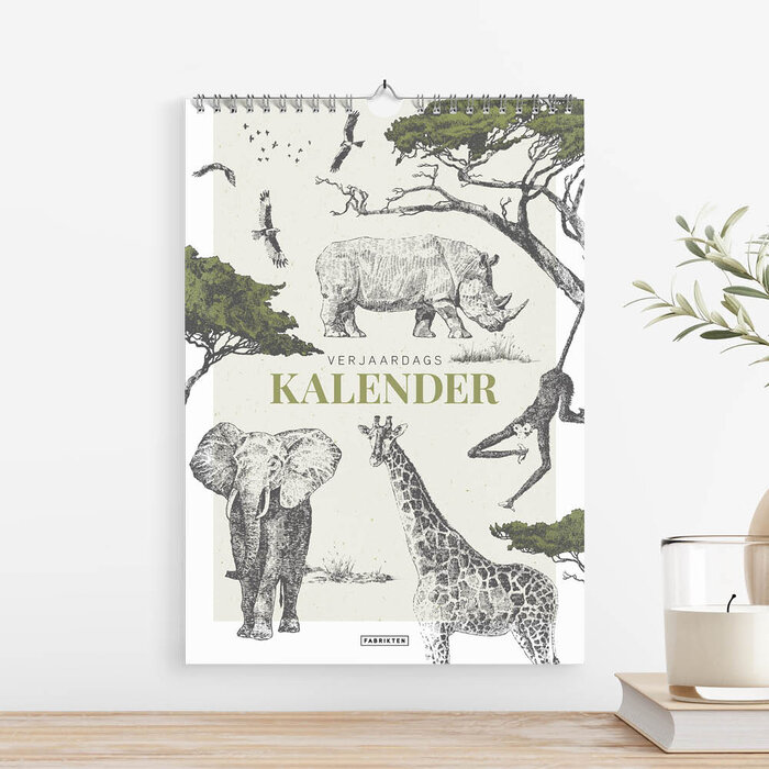 Verjaardagskalender Safari A4