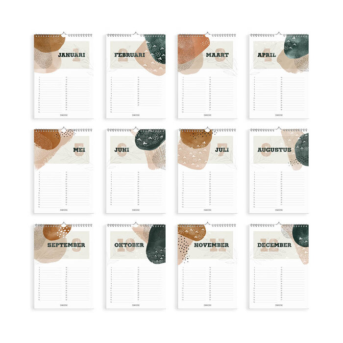 Verjaardagskalender Zen A4