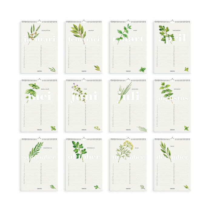 Verjaardagskalender Herbe A4
