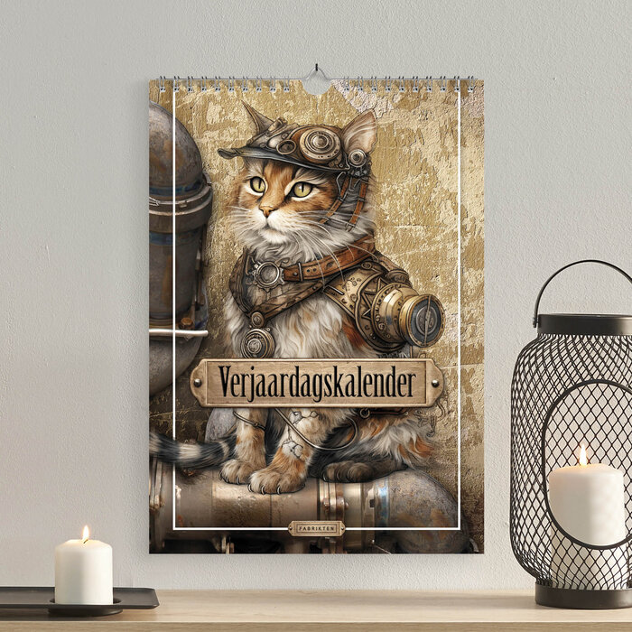 Verjaardagskalender Steampunk A4