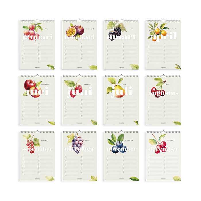 Verjaardagskalender Frutta A4