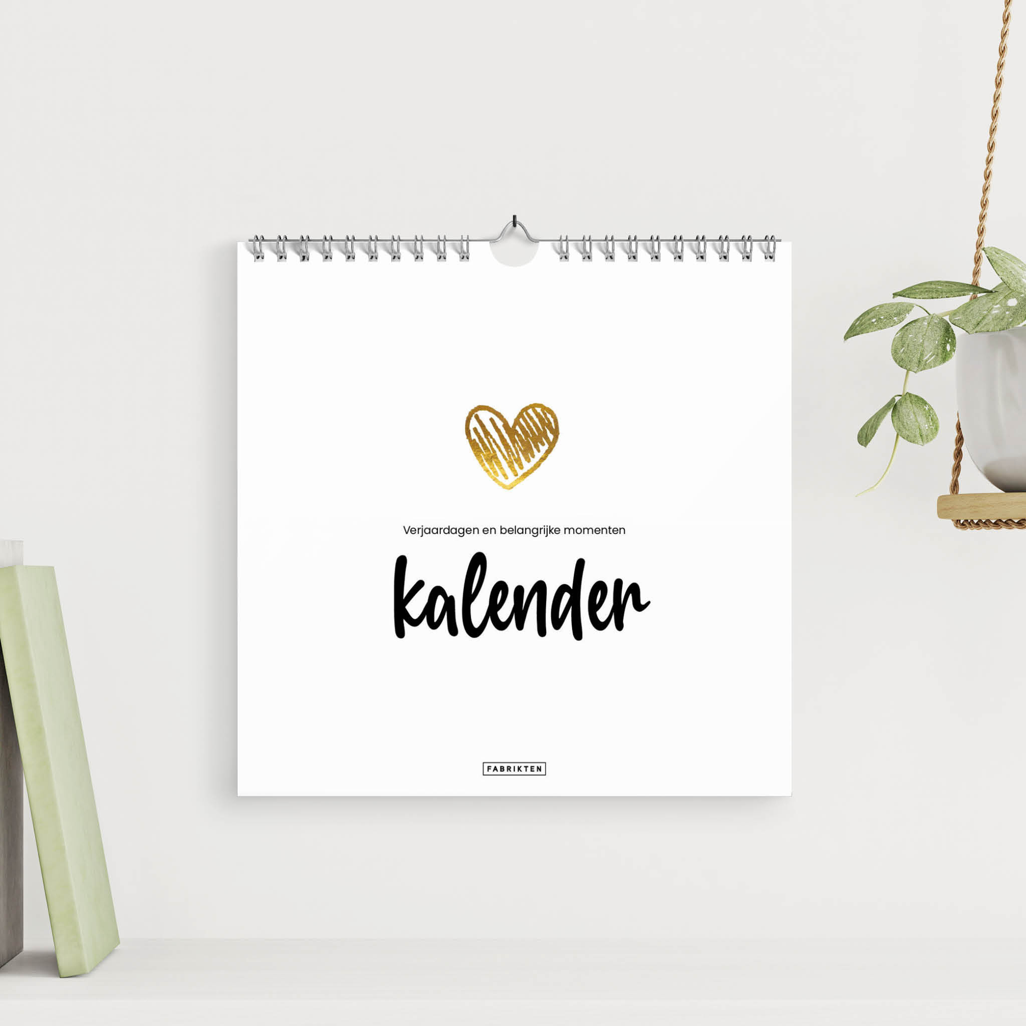 Vierkante verjaardagskalenders 21x21 cm zonder jaartal