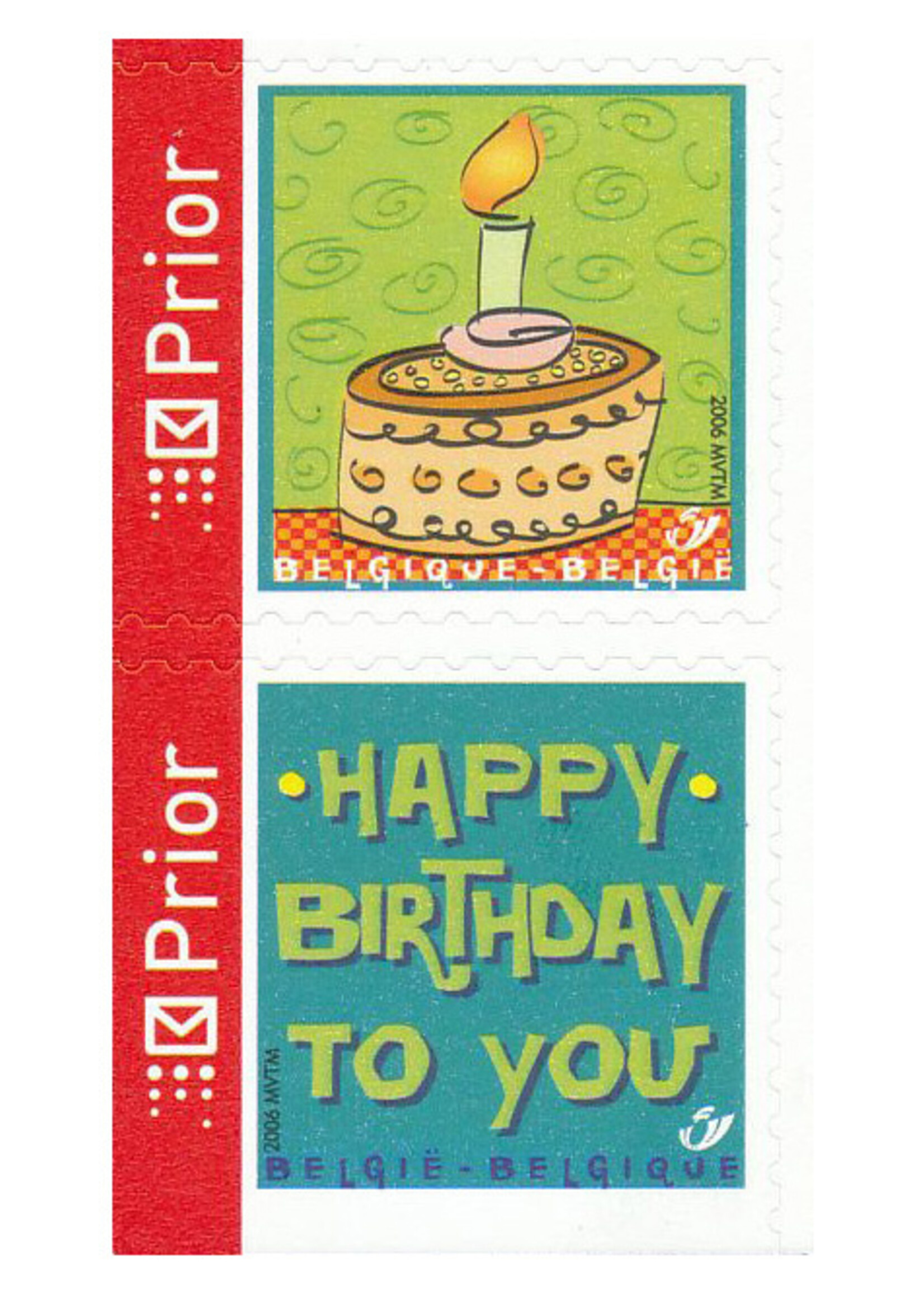 Theme Birthday - Booklet with 10 self-adhesive stamps - Rate 1, Belgium