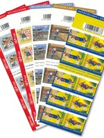 Thème VACANCES - 10 timbres autocollants - Tarif 1, Belgique