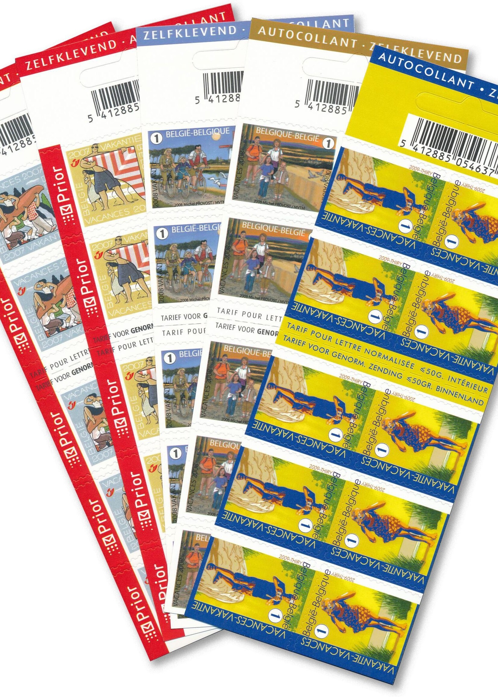 Theme Holiday - Booklet with 10 self-adhesive stamps - Rate 1, Belgium