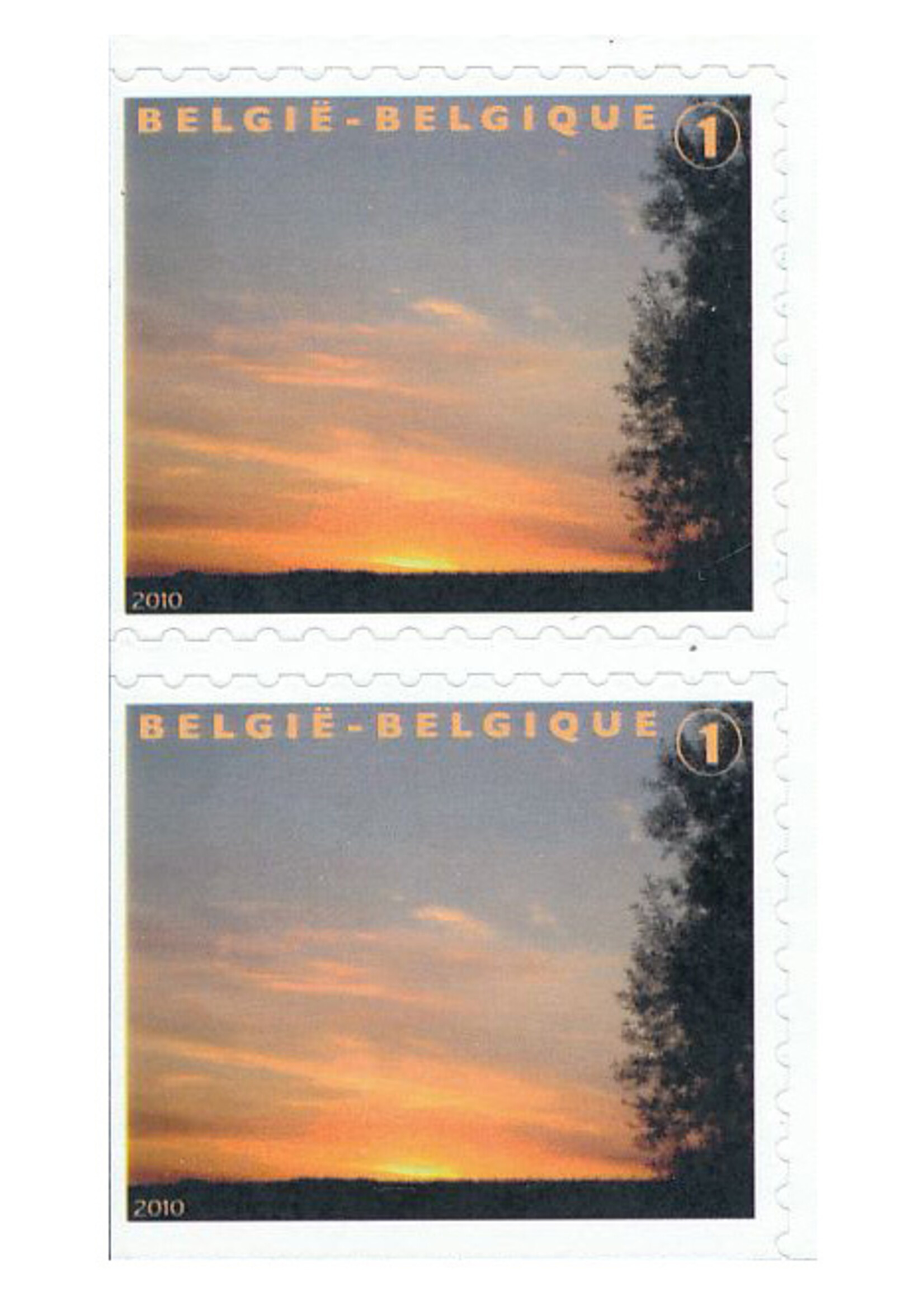 Theme Mourning - Booklet with 10 self-adhesive stamps - Rate 1, Belgium