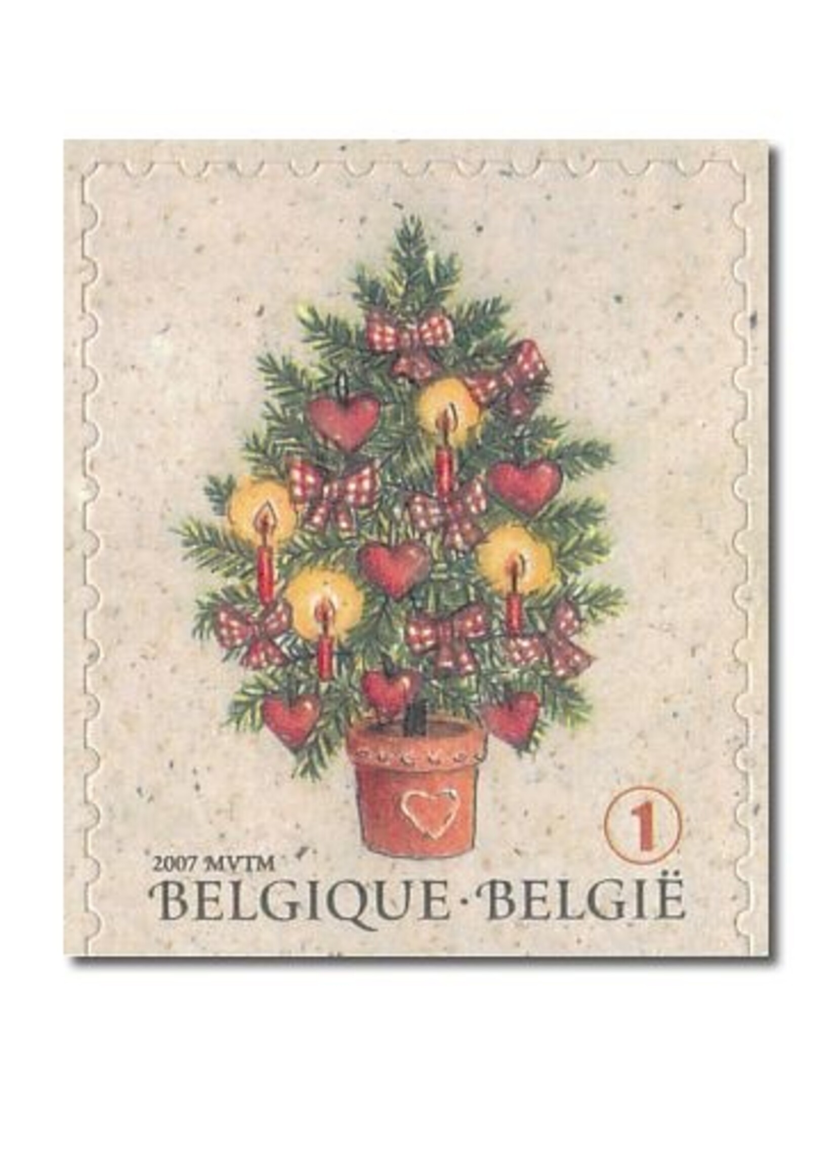 10 timbres Noël - Sapin de Noël - Tarif 1, Belgique