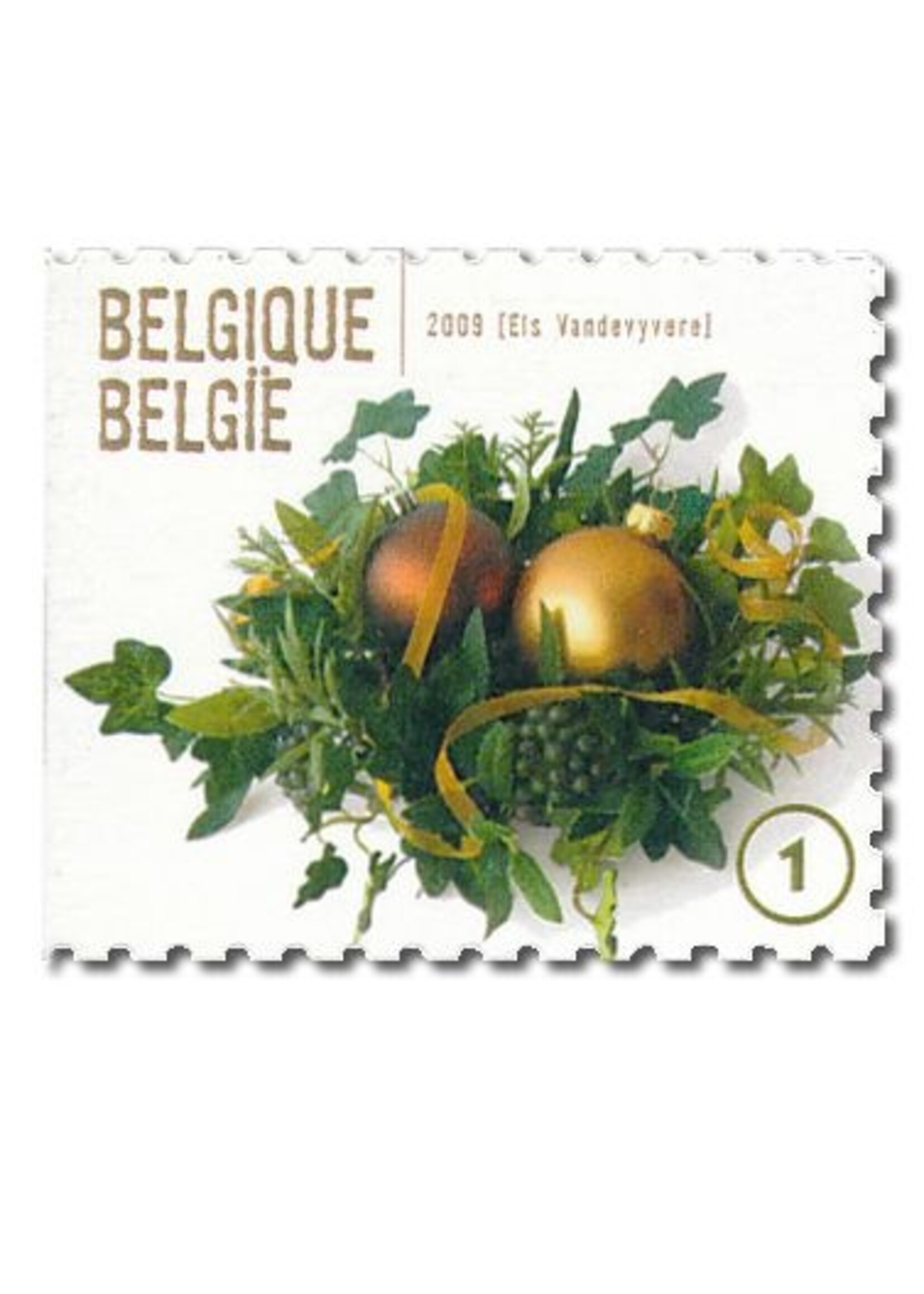 10 timbres Noël - Pièce de Noël - Tarif 1, Belgique