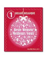 Meilleurs vœux - 10 timbres autocollants - Belgique