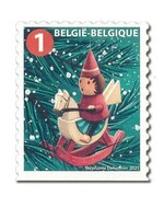 10 postzegels kerst - Kerstelfje - België