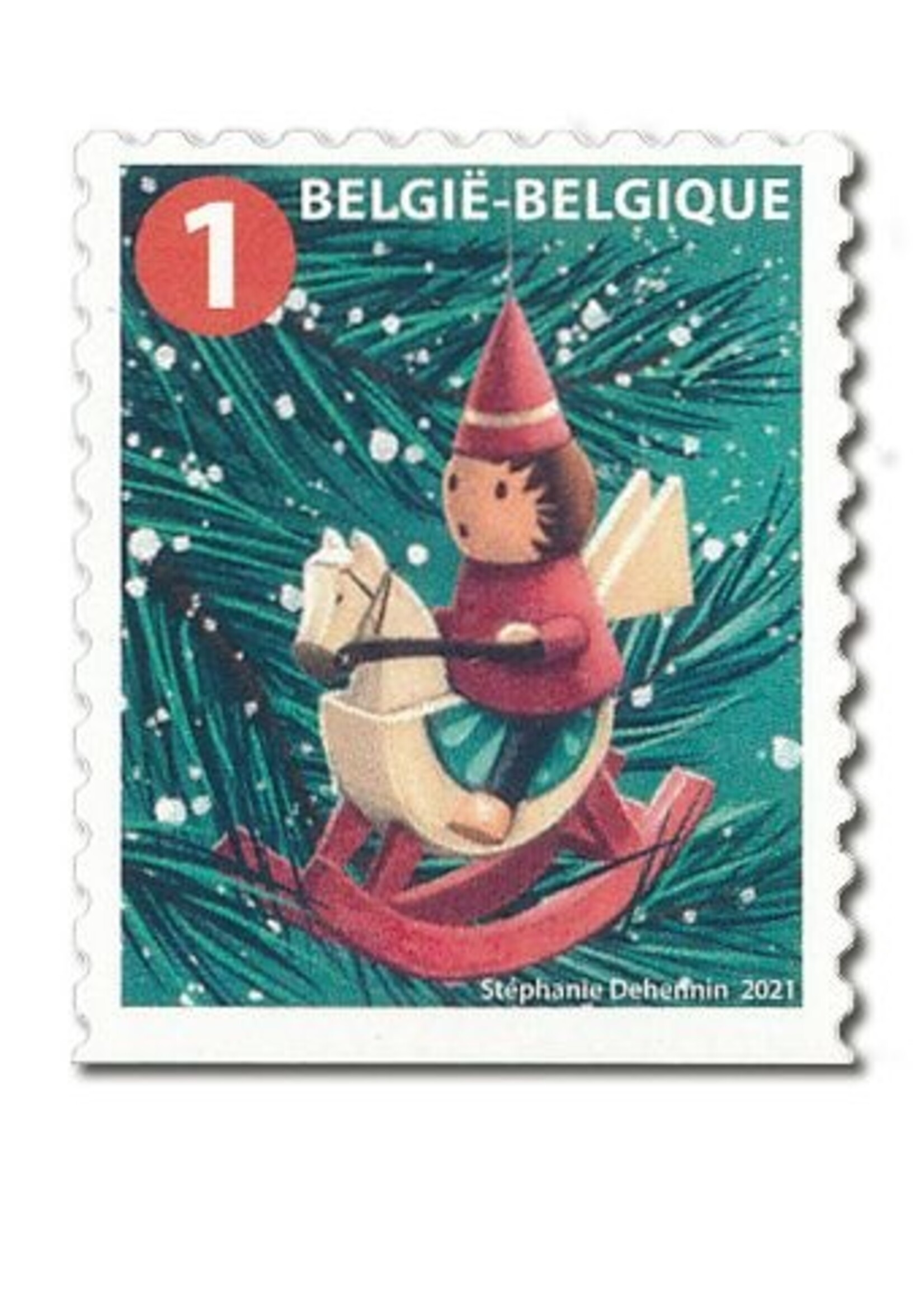 10 timbres Noël - Lutin de Noël - Tarif 1, Belgique