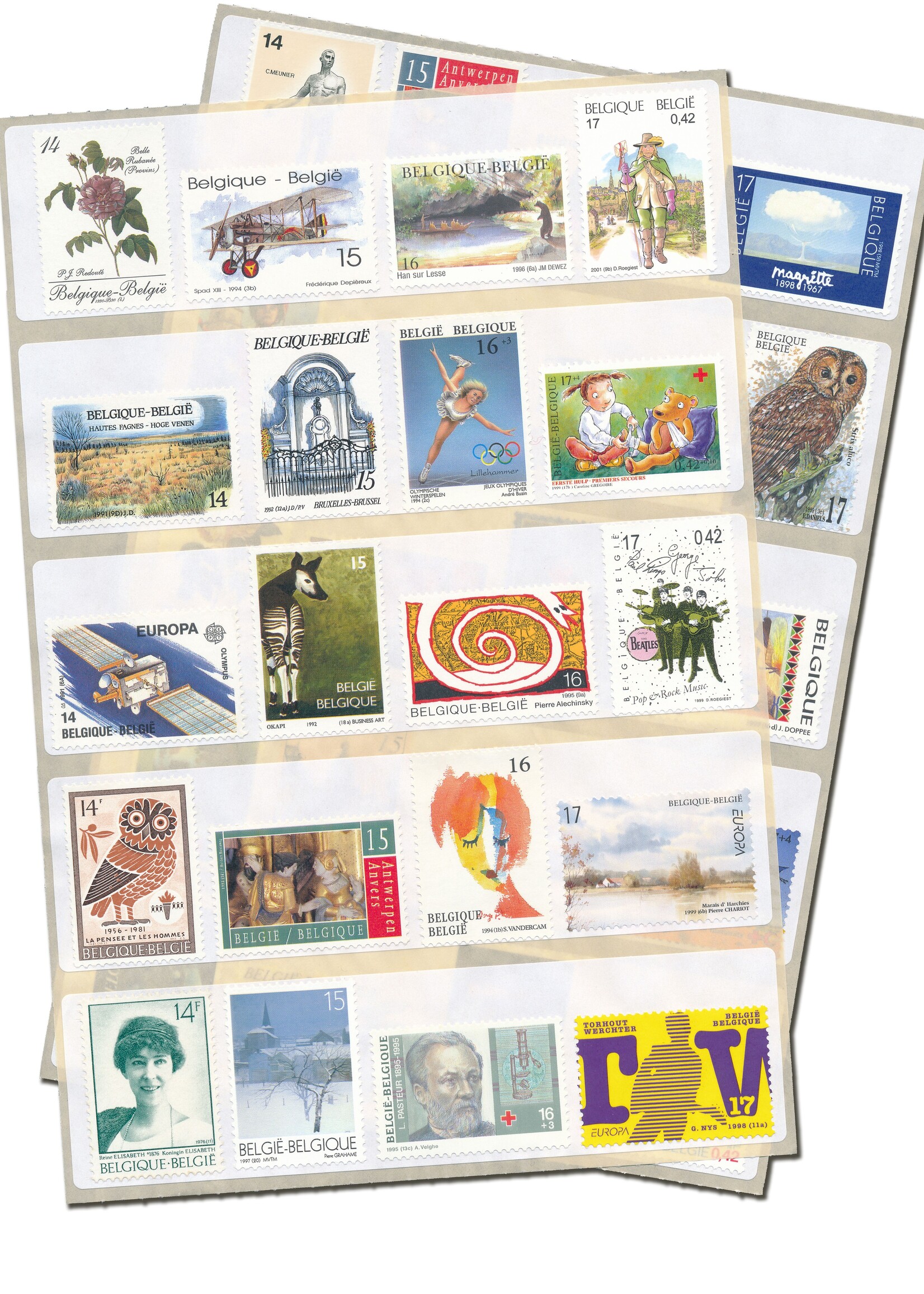 Postal labels (per 10) - Rate 1, Belgium