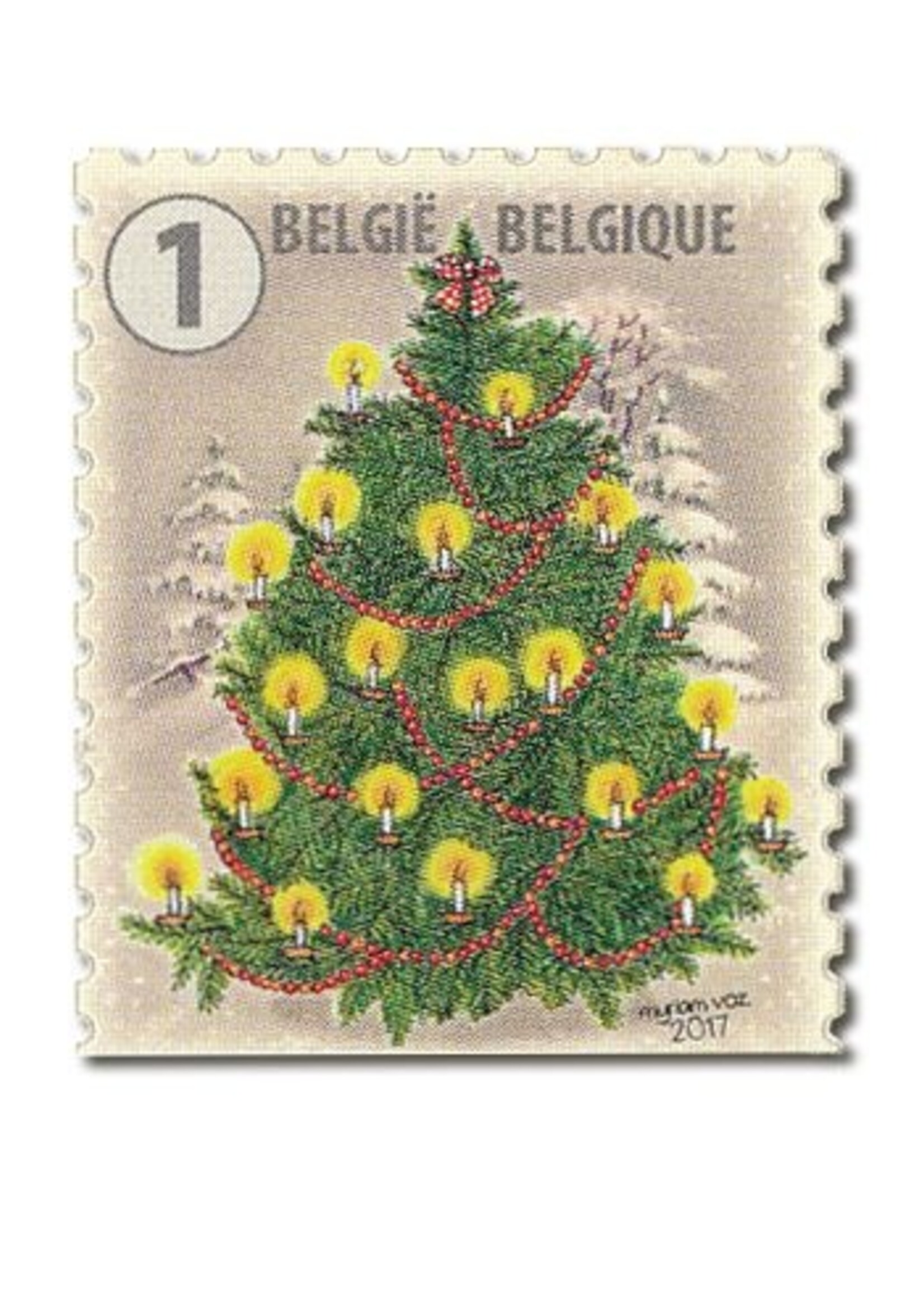 Christmas tree in snow