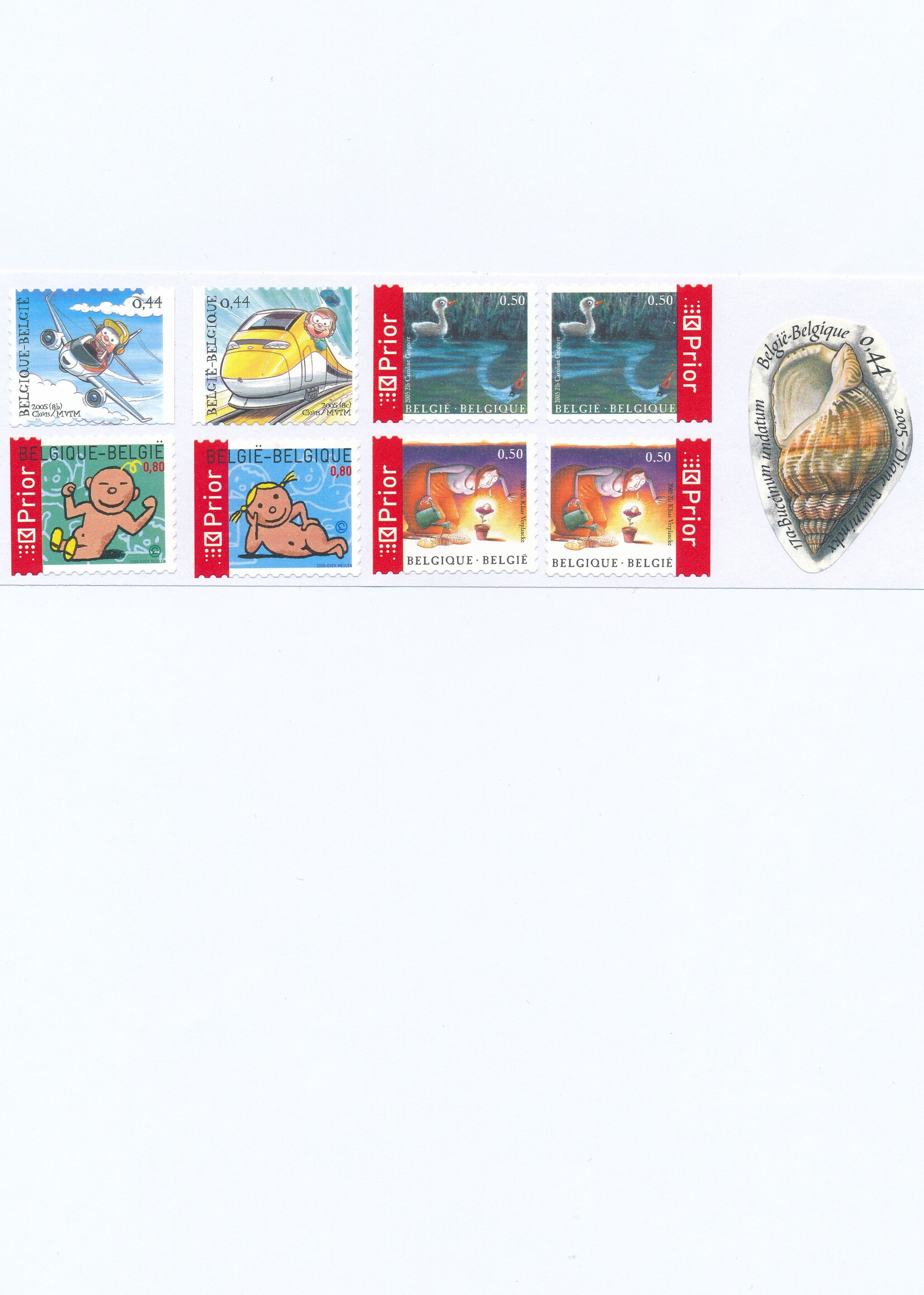 Étiquettes postales (par 25) - Tarif 3, Belgique