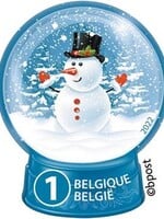 10 stamps Christmas - Snowball - Belgium