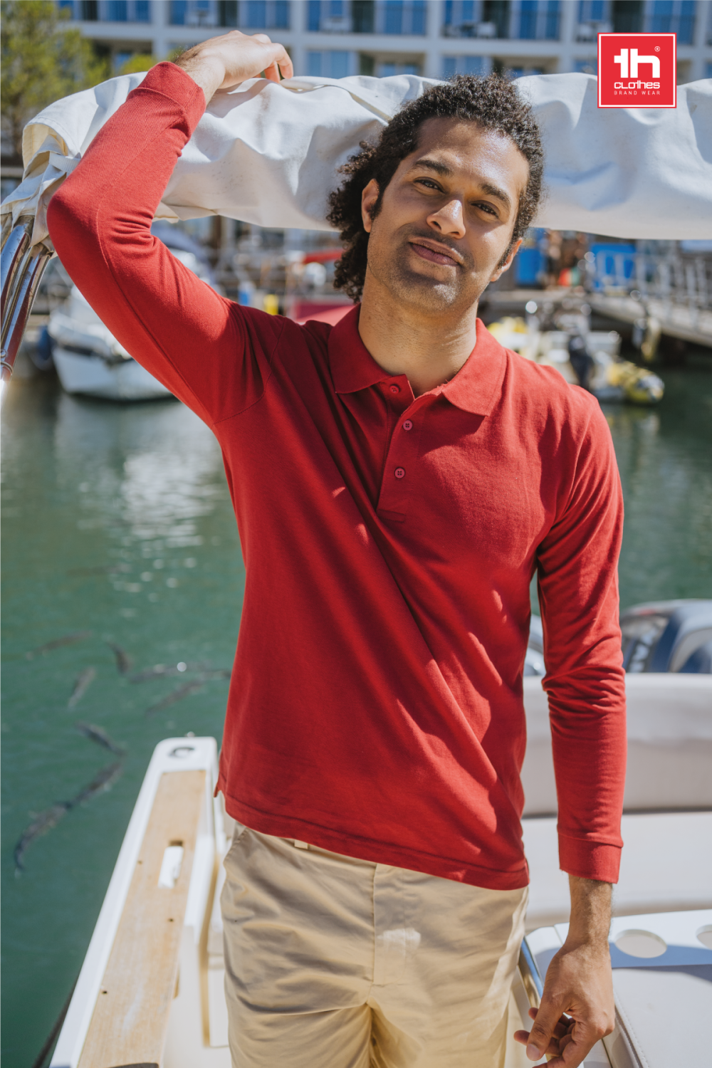TH Clothes heren Polo lange mouwen 210 g/m2 Bern