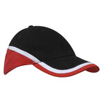Brushed Heavy Cotton Tri -Coloured Cap 4026