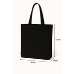 Bex Canvas katoen tassen   3890 - Black - 38X42X13cm