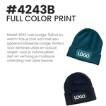 Headwear WINTERACTIE: Acrylic Beanie With Roll Up 4243 Badge incl logo