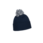 Acrylic Beanie With Pom Pom With Roll Up 4256