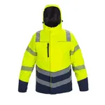 Hydrowear Winterparka Brussel Fluor Geel/Marine